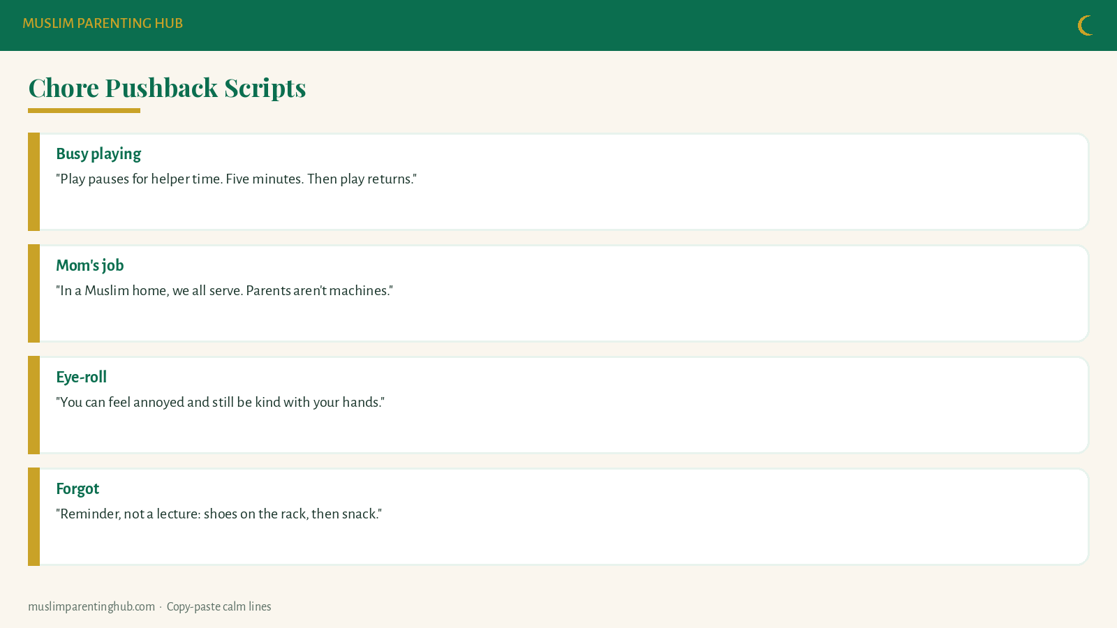 Chore pushback scripts