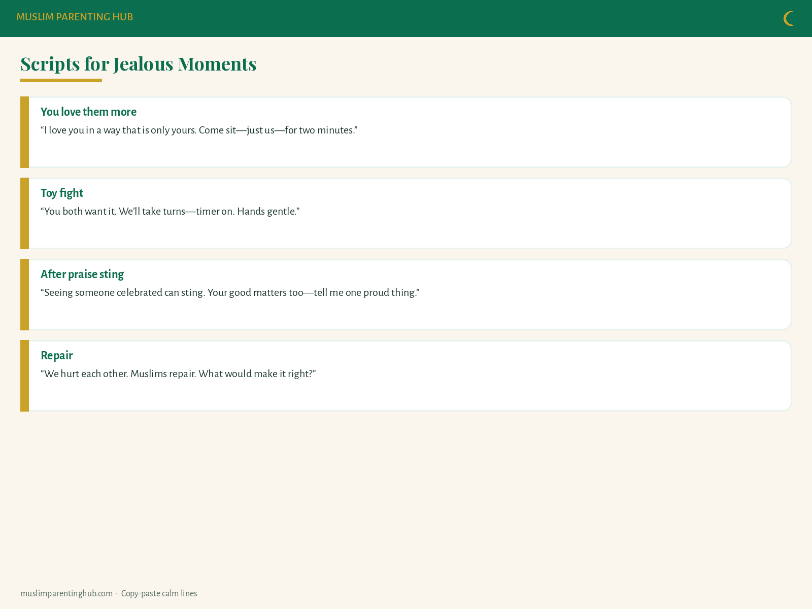 Sibling jealousy scripts board